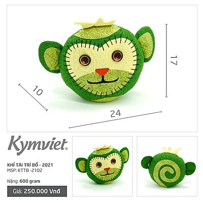 Khỉ Tài Trí KYMVIET Vải Cotton Handmade Khỉ Tài Trí KYMVIET Vải Cotton Handmade
