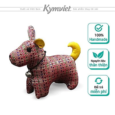 Chó Phúc An Nhỏ Kymviet 100% Handmade Thổ Cẩm Truyền Thống [CPATCN-2102]