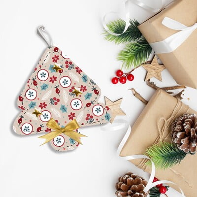 Set 6 Phụ Kiện Trang Trí Giáng Sinh KYMVIET Chất Liệu Vải In Họa Tiết 100% Handmade Set 6 Phụ Kiện Trang Trí Giáng Sinh KYMVIET Chất Liệu Vải In Họa Tiết 100% Handmade