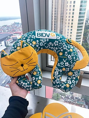 Gối Cổ Mèo BIDV - Thủ Công Nhồi Bông