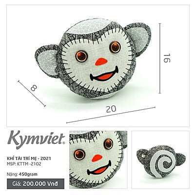 Khỉ Tài Trí KYMVIET Vải Cotton Handmade Khỉ Tài Trí KYMVIET Vải Cotton Handmade