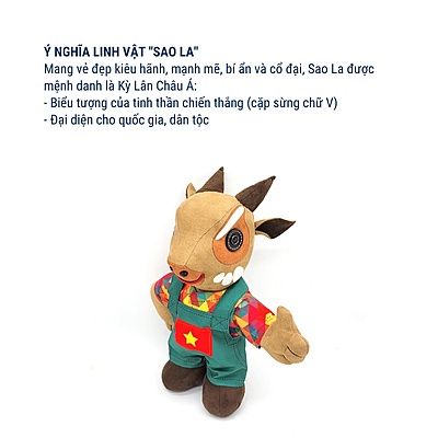 Thú Nhồi Bông Sao La (Linh Vật SEA Games 31), Trang Trí Nhà Cửa, Nơi Làm Việc KYMVIET 1000% Handmade