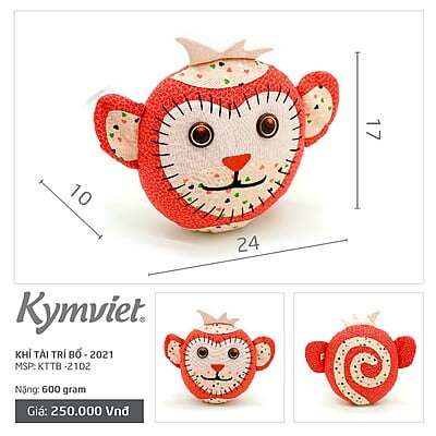 Khỉ Tài Trí KYMVIET Vải Cotton Handmade Khỉ Tài Trí KYMVIET Vải Cotton Handmade