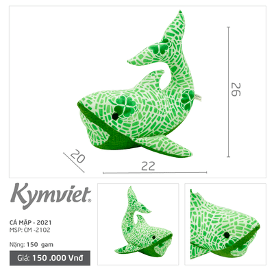Đồ Chơi Nhồi Bông Hình Cá Mập Kymviet 100% Handmade Cotton [CM-2102]
