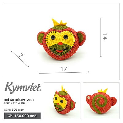 Khỉ Tài Trí KYMVIET Vải Cotton Handmade Khỉ Tài Trí KYMVIET Vải Cotton Handmade