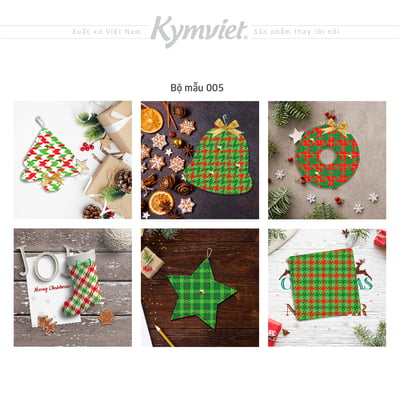 Copy of Set 6 Phụ Kiện Trang Trí Giáng Sinh KYMVIET Chất Liệu Vải In Họa Tiết 100% Handmade Copy of Set 6 Phụ Kiện Trang Trí Giáng Sinh KYMVIET Chất Liệu Vải In Họa Tiết 100% Handmade