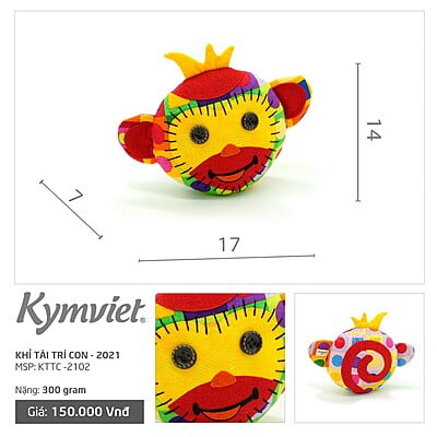 Khỉ Tài Trí KYMVIET Vải Cotton Handmade Khỉ Tài Trí KYMVIET Vải Cotton Handmade