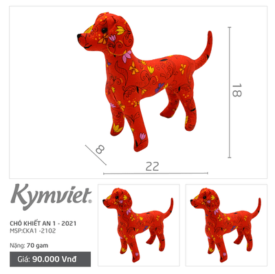 Đồ Chơi Nhồi Bông Hình Chó Khiết An 1 Kymviet 100% Handmade Cotton [CKA-2102]
