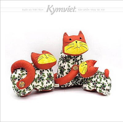 Đồ Chơi Nhồi Bông Hình Gia Đình Mèo Quý Mão Kymviet Craft Cotton[KV-NB-MQM-CT]