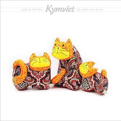 Đồ Chơi Nhồi Bông Hình Gia Đình Mèo Quý Mão Kymviet Craft Cotton[KV-NB-MQM-CT]