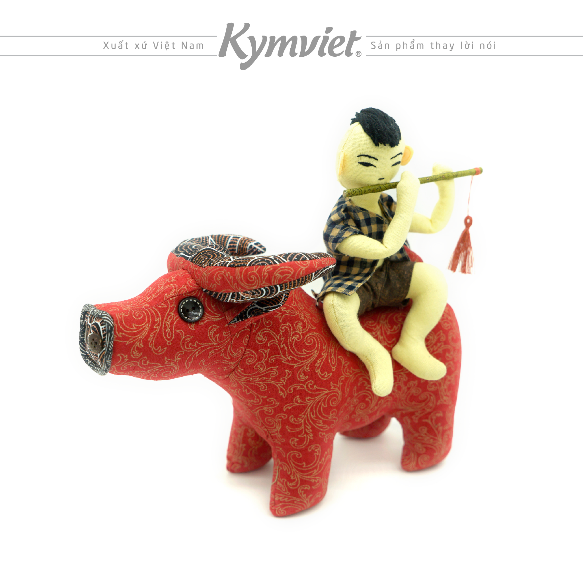 Trâu Bố Và Mục Đồng KYMVIET Vải Cotton Handmade Trâu Bố Và Mục Đồng KYMVIET Vải Cotton Handmade
