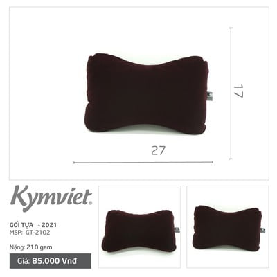 Gối Tựa Đầu Ô Tô, Xe Hơi Cao Cấp KYMVIET Vải Nhung Mềm Mại Chống Mỏi Vai, Gáy 100% Handmade [GT-2102]