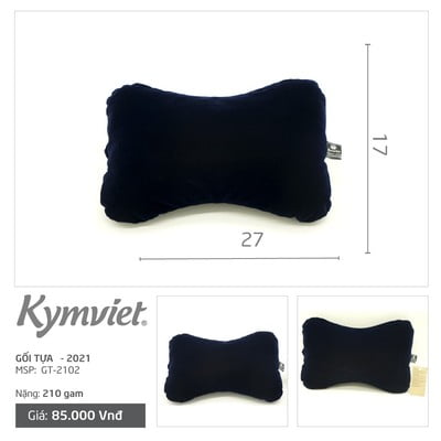 Gối Tựa Đầu Ô Tô, Xe Hơi Cao Cấp KYMVIET Vải Nhung Mềm Mại Chống Mỏi Vai, Gáy 100% Handmade [GT-2102]