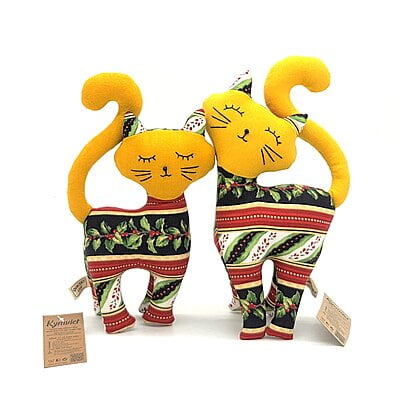 Đồ Chơi Nhồi Bông Hình Cặp Đôi Mèo Thiên Thần Kymviet 100% Handmade Cotton [BMTT-2102]