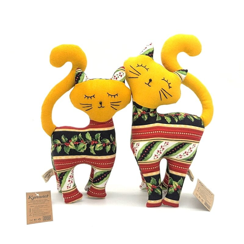 Đồ Chơi Nhồi Bông Hình Cặp Đôi Mèo Thiên Thần Kymviet 100% Handmade Cotton [BMTT-2102]