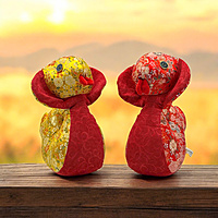 Rắn Cute Mẹ - Thủ Công Nhồi Bông, Vải Gấm